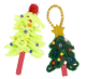 Piccoli alberi di Natale realizzati in ciniglia