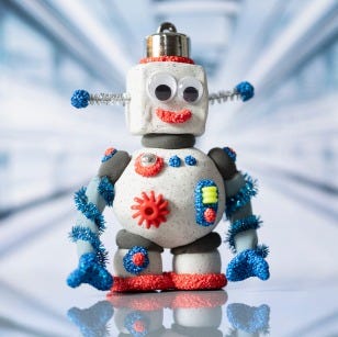 Immagine collage - Robot realizzato in Stone Clay