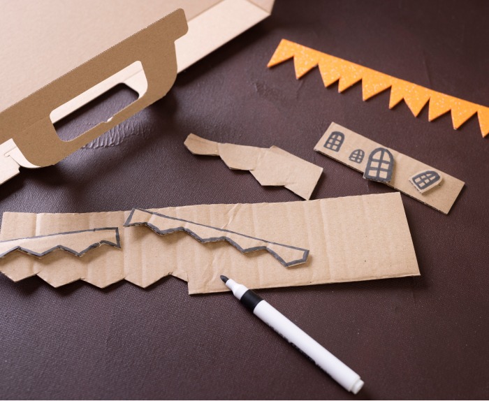 Usa l'imballaggio per le decorazioni di Halloween