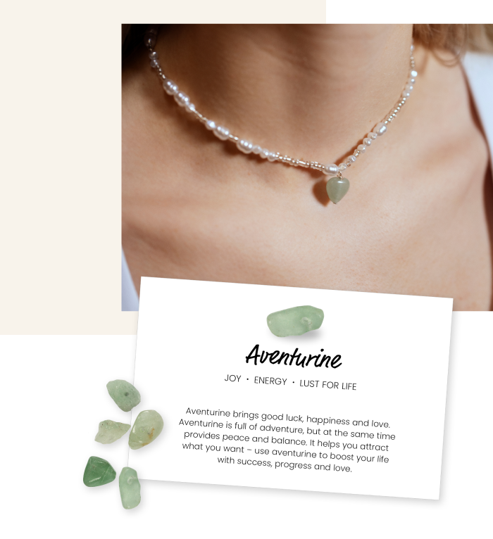 Modello con collana gioiello realizzata con cristalli
