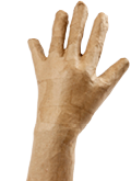 Mano di cartapesta