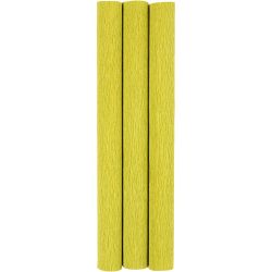 Carta Crespa, foglio 25x60 cm, Proporzione: 180%, 105 g, verde chiaro, 3 fgl./ 1 conf.