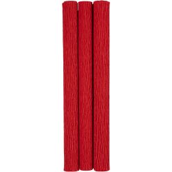 Carta Crespa, foglio 25x60 cm, Proporzione: 180%, 105 g, rosso, 3 fgl./ 1 conf.