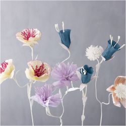 Carta Crespa, foglio 25x60 cm, Proporzione: 180%, 105 g, armonia blu/verde, 8 fgl./ 1 conf.