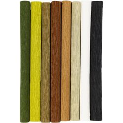 Carta Crespa, foglio 25x60 cm, Proporzione: 180%, 105 g, natural, 8 fgl./ 1 conf.