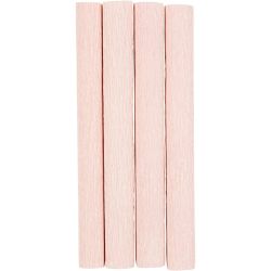 Carta Crespa, foglio 25x60 cm, Proporzione: 180%, 105 g, rosato tenue, 4 fgl./ 1 conf.