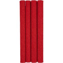 Carta Crespa, foglio 25x60 cm, Proporzione: 180%, 105 g, rosso, 4 fgl./ 1 conf.