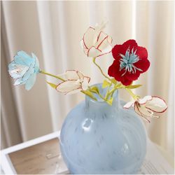 Carta Crespa, foglio 25x60 cm, Proporzione: 180%, 105 g, rosso, 4 fgl./ 1 conf.