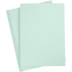 Cartoncino, A4, foglio 210x297 mm, 210 g, verde pastello, 10fgl./ 1 conf.