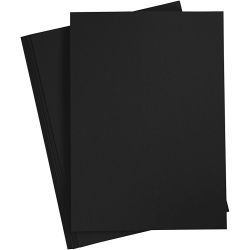 Biglietto, A4, foglio 210x297 mm, 220 g, nero, 10 pz/ 1 conf.