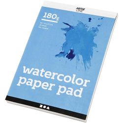 Blocco di Carta per Acquerelli, A5, foglio 148x210 mm, 180 g, bianco, 20 fgl./ 1 pz