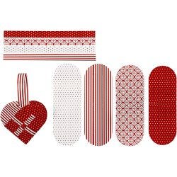Cuori intrecciati, misura 14,5x10 cm, 120 g, colori asst., 8 set/ 1 conf.