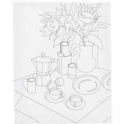 Tela da pittura con stampa, Tavolo della colazione, P: 1,6 cm, misura 24x30 cm, 360 g, 1 pz