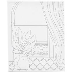 Tela da pittura con stampa, Finestra, P: 1,6 cm, misura 24x30 cm, 360 g, 1 pz