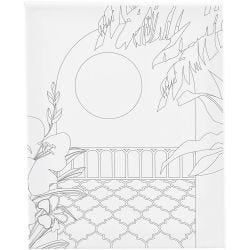 Tela da pittura con stampa, Balcone soleggiato , P: 1,6 cm, misura 24x30 cm, 360 g, 1 pz