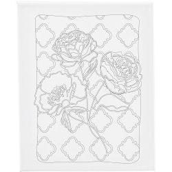 Tela da pittura con stampa, Rose, P: 1,6 cm, misura 24x30 cm, 360 g, 1 pz