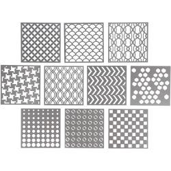 Stencil, misura 15x15 cm, spess. 0,31 mm, 10 fgl./ 1 conf.