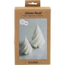 Stampo in Silicone, Albero di Natale, H: 8+11 cm, diam 5+7 cm, 2 pz/ 1 conf.