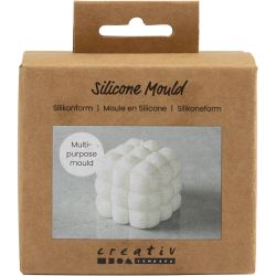 Stampo in Silicone, Quadrato con bolle, H: 5 cm, diam 6 cm, L: 6 cm, 1 pz/ 1 conf.