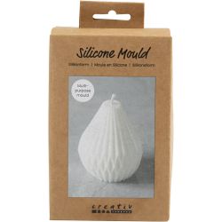 Stampo in Silicone, Forma a goccia scanalata, H: 8 cm, diam 7 cm, 1 pz/ 1 conf.