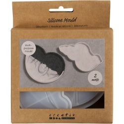 Stampo in silicone, Conchiglia, H: 0,6 cm, L: 12 cm, L: 8-9 cm, 2 pz/ 1 conf.