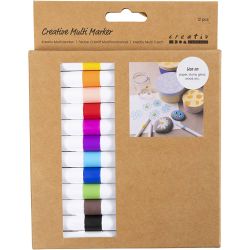 Pennarello Multiplo Creativo, ampiezza tratto 4 mm, colori asst., 12pz/ 1 conf.