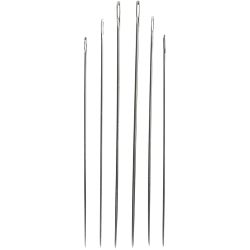 Aghi da rammendo, dim. 1-5, argento, 6 pz/ 1 conf.