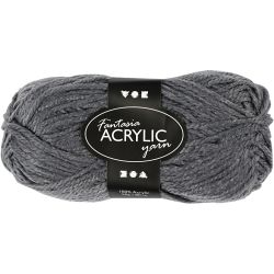 Filo acrilico Fantasia, L: 80 M, grigio, 50 g/ 1 gom.