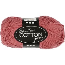 Filato di cotone, dim. 8/4, L: 170 M, terracotta, 50 g/ 1 gom.