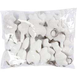 Figure di stoffa con anello portachiavi