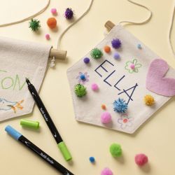 Banner da parete, Forma appuntita, H: 16,5 cm, L: 15 cm, 300 g, natural chiaro, 2 pz/ 1 conf.