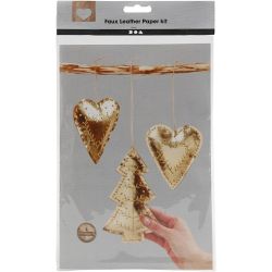 Ornamenti natalizi in finta pelle