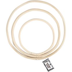 Anello di bamboo, diam 15,3+20,3+25,5 cm, 3 pz/ 1 set