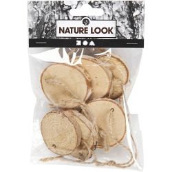 Fette di legno con foro