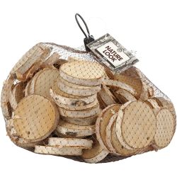 Fette di legno con foro