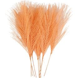 Piume artificiali, L: 15 cm, L: 8 cm, arancio, 10 pz/ 1 conf.
