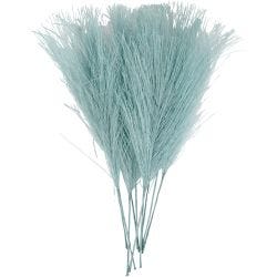 Piume artificiali, L: 15 cm, L: 8 cm, turchese, 10 pz/ 1 conf.