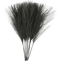 Piume artificiali, L: 15 cm, L: 8 cm, nero, 10 pz/ 1 conf.
