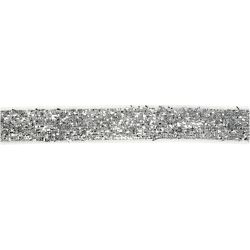 Nastro decorativo, L: 10 mm, argento, 5 m/ 1 rot.