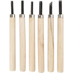 Set da intaglio nel legno