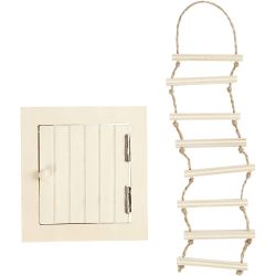 Porta di accesso mansarda e scala di corda