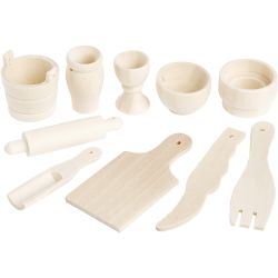 Mini attrezzi da cucina in legno