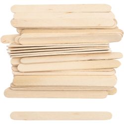 Bastoncini da ghiacciolo, L: 11,5 cm, L: 10 mm, natural, 30 pz/ 1 conf.