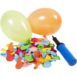 Set palloncino con pompa, 1 conf.