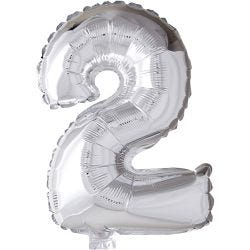 Palloncino alluminio, 2, 41 cm, argento, 1 pz