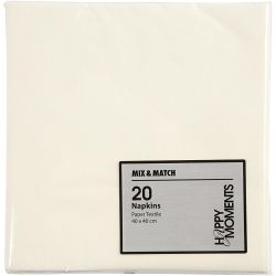 Tovaglioli, misura 40x40 cm, 60 g, avorio, 20 pz/ 1 conf.