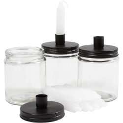 Vaso con portacandele ecandele