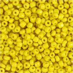 Perline rocaille, 3 mm, 8/0, 0,6-1,0 mm, giallo, 25g/ 1 conf.