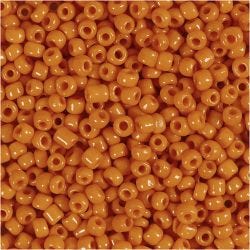 Perline rocaille, 3 mm, 8/0, 0,6-1,0 mm, arancio, 25g/ 1 conf.