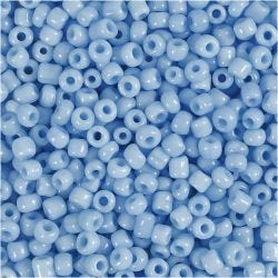 Perline rocaille, diam 3 mm, misura 8/0, misura buco 0,6-1,0 mm, turchese, 25g/ 1 conf.
